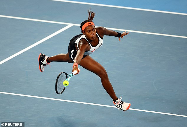 Gauff saved two set points in the second to force a tie-break, which he won 7-4 to advance