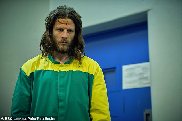 Terrifying: The actor, 37, plays villainous murderer and sex offender Tommy Lee Royce in the drama who grows long locks while in prison