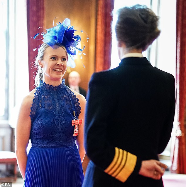 Drummond, from Stirling, appeared deep in conversation when the Princess Royal made her MBE.