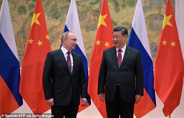 Russia and China signed an 'unlimited' partnership last February, days before Moscow sent its armed forces to Ukraine.  Its economic ties have soared as Russia's connections with the West have withered.  In the photo: Vladimir Putin meets with Xi Jinping on February 4, 2022