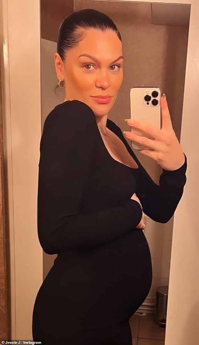 Pregnant: It comes after Jessie enjoyed a night out on Monday, after revealing her battle with morning sickness.