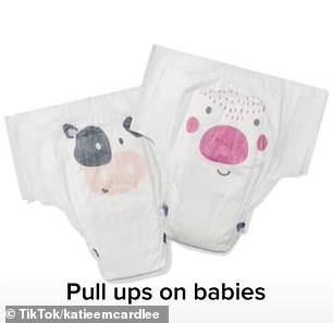A bone of contention for many daycare workers was sending babies to daycare with a full diaper or potty-trained children wearing pull ups, especially the non-velcro type (pictured).