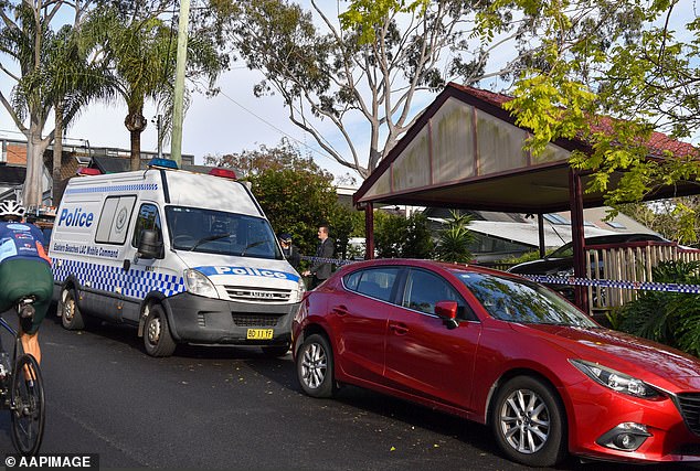 The locals were on their morning commute when they saw the crime scene set up in the house.