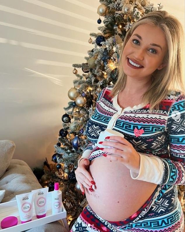 Planned ahead: The Love Island star, 30, who is in her third trimester, took to Instagram on Tuesday to reveal that the couple have already planned their wedding