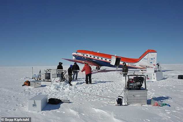 The researchers expanded previous data sets on ice melt and high-altitude temperatures by re-drilling the ice sheet during a series of expeditions through 2012 (pictured)