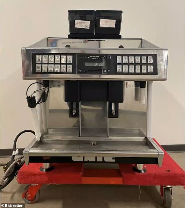 An espresso machine worth around $18,000 is up for grabs on the auction website.