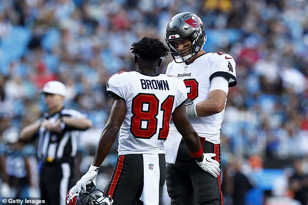 Brady and Brown played together on the Bucs and Brady never seemed to have any problem with his former teammate sparking the digs on social media.