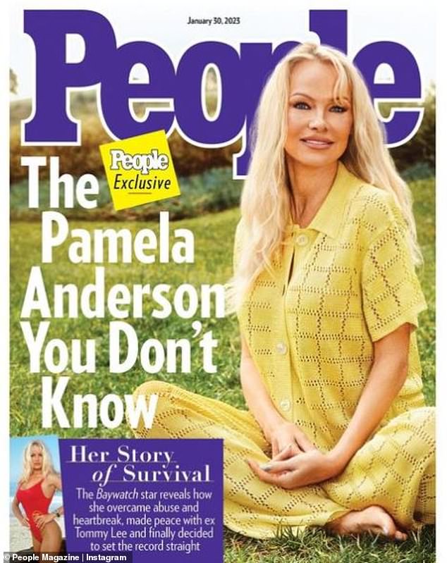 New look: Pamela's book excerpt was shared with People magazine