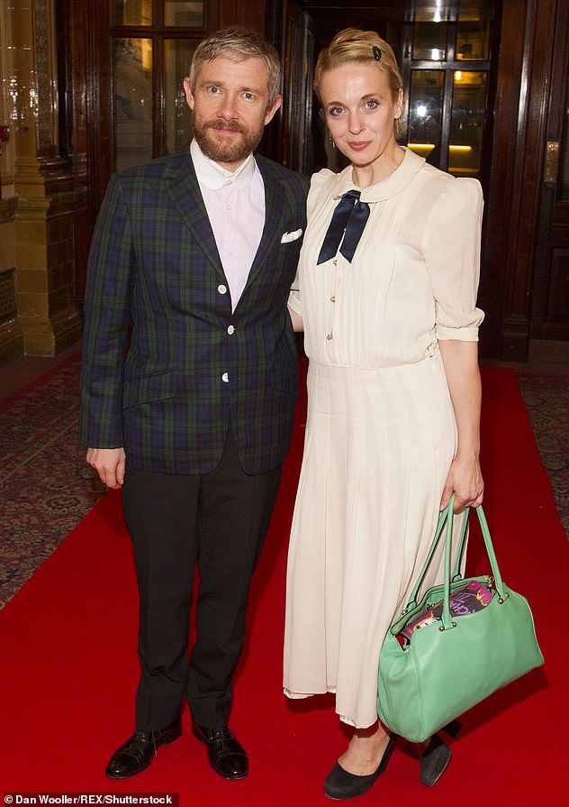 Old times: The couple originally developed a friendship in 2012, while Abbington was in a relationship with actor Martin Freeman, before becoming romantically involved after their split