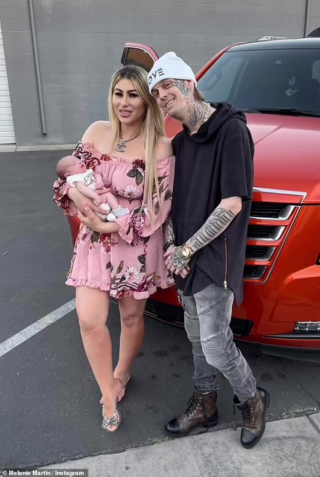 Happiest time: Aaron and Melanie began dating in 2020 and got engaged in June of that year, before having their son, Prince, in November 2021. Carter was found dead in November 2022.