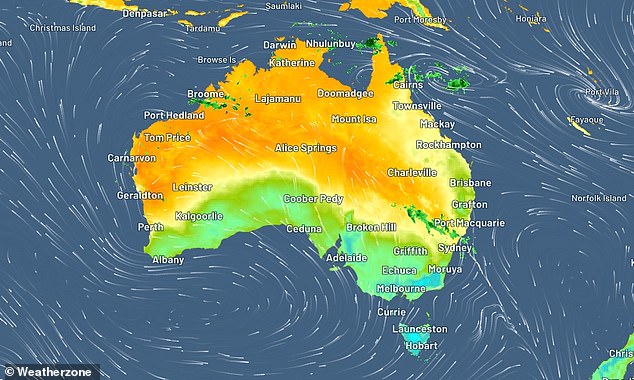 Victoria was battered by rain and thunderstorms overnight, with residents of Euroa about two hours northeast of Melbourne in the line of fire (a Weatherzone map pictured)