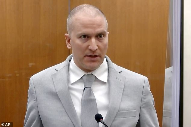 However, the prosecution said Chauvin (pictured during his sentencing) received a fair trial and asked that the appeal for a new trial and venue be dismissed.