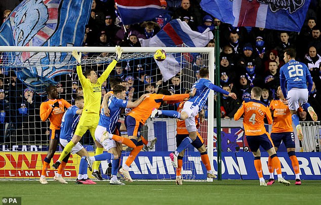 Chris Stokes headed Kilmarnock up front before Rangers mounted their counter-attack