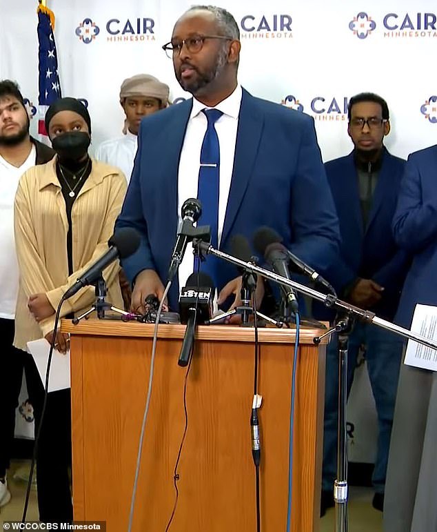 The statement did not mention how CAIR-MN's Jaylani Hussein, the executive director of her Minnesota sect, earlier celebrated the firing.  Hussein last week criticized the academic's decision to display the artwork as offensive and as 