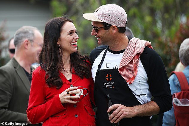 She also dismissed speculation that she and her partner Clarke Gayford (pictured) were ready to give up the rat race for a quiet new life in rural New Plymouth on the North Island's west coast.