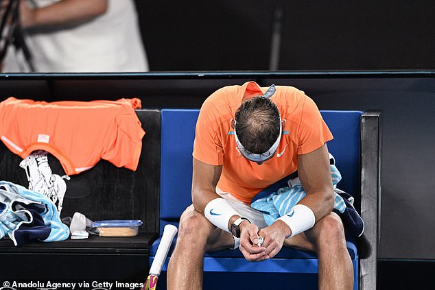 Rafa showed an unusually sad figure during his loss to Mackenzie McDonald