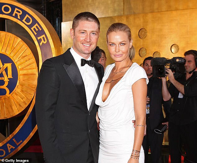 Clarke and Bingle at the Allan Border Medal ceremony in February 2010. The couple broke off their engagement just a month later