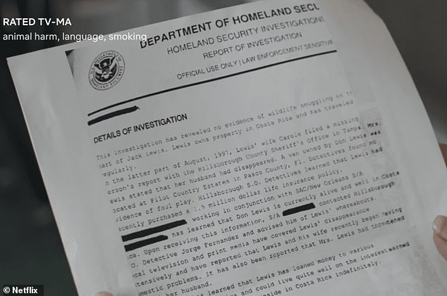 In the undated and unverified Homeland Security document that appears briefly on the show, an FBI agent reportedly wrote: 