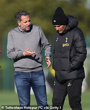 Conte insisted he wasn't seen as a bad manager among 'people who knew him' (seen above with managing director Fabio Paratici)