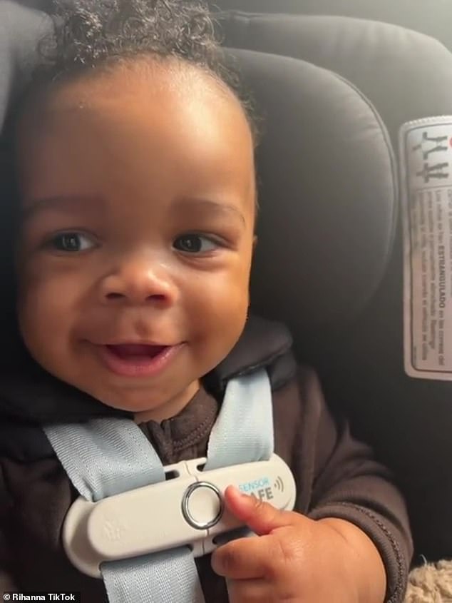 'Heaven': The rapper, 34, who welcomed his baby boy with the singer, 34, in May, said: 'I can't even explain it, man.  You come home to heaven every day.  I am very grateful.  God is good, man