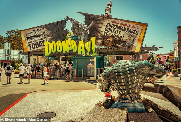 The Doomsday Destroyer (pictured) was one of the attractions closed Wednesday.  It is expected to reopen later in the week.