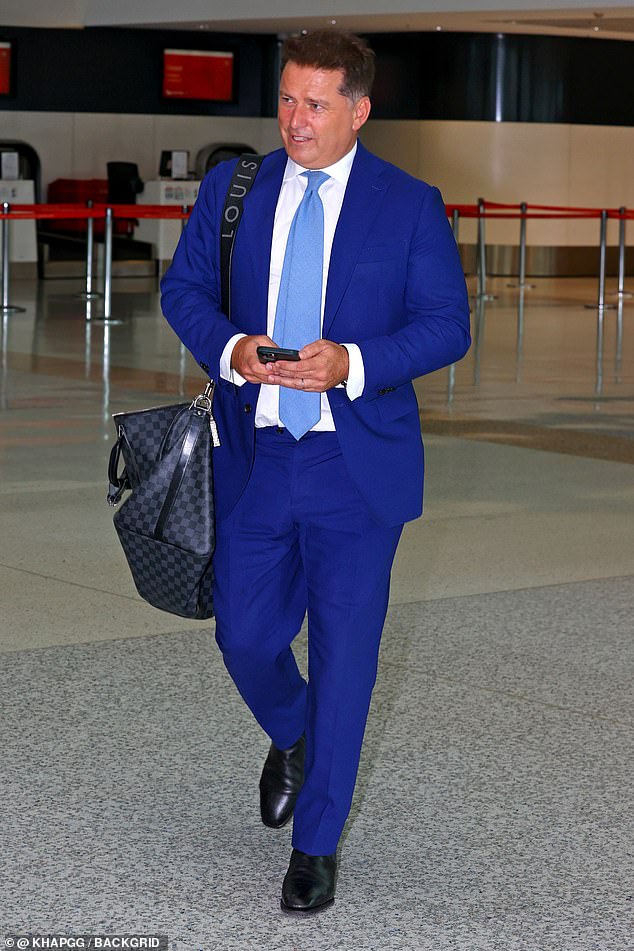 The Today show host was spotted by paparazzi at Sydney airport on Thursday at 11am before his flight to Melbourne, where he will report on the Australian Open for Channel Nine.