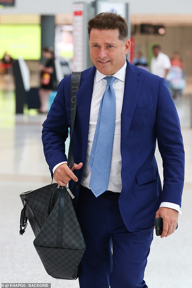 When he arrived at the airport terminal, photographers questioned Stefanovic about his difficult friendship with Clarke, 41, but were unable to discuss the matter.