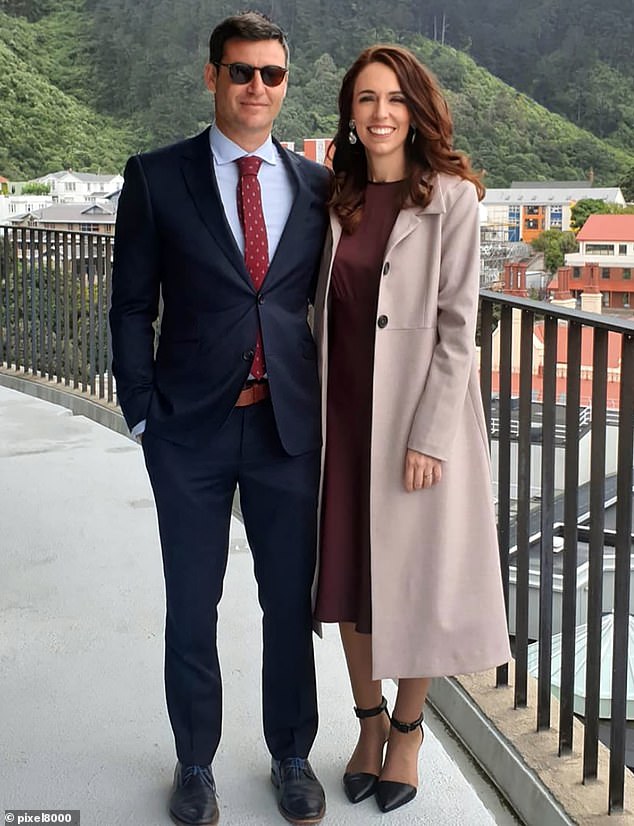 Ms Ardern (pictured right with her husband Clarke Gayford) denied that the decision to resign was prompted by the constant attacks she faced while in office, saying she had nothing 