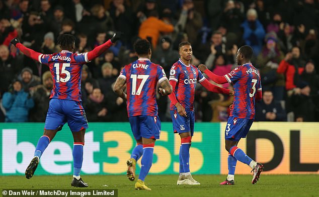 His teammates ran over to congratulate him, as Olise seemed less than impressed with his efforts.