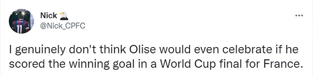 1674121367 895 Why Michael Olise did not celebrate scoring stunning late free