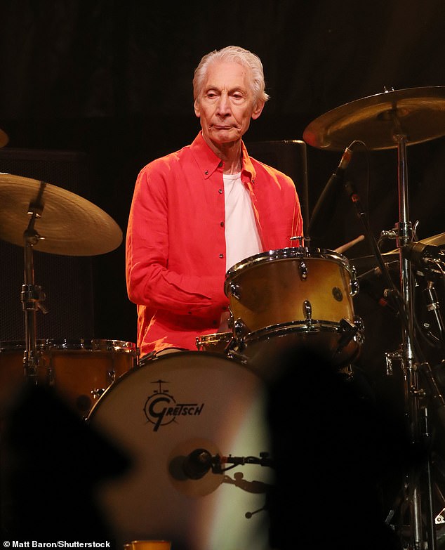 Remembering: The band's late drummer Charlie Watts will appear on the band's next album, Ronnie recently revealed