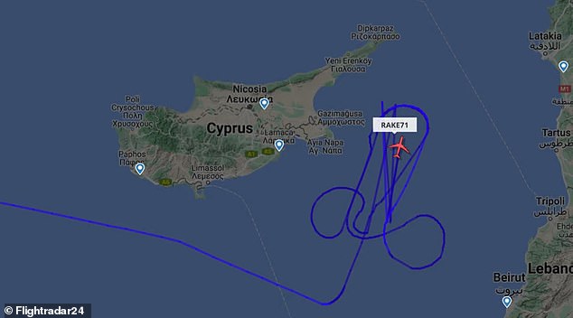 A US Air Force tanker appeared to draw a penis in the sky nearby Russia's Syrian naval base on the Mediterranean in 2020