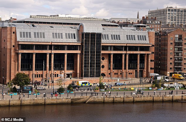 Cook, 19, of Fordfield Road, Sunderland, and Hackett, 20, of Fordenbridge Square, Sunderland, deny the murder at Newcastle Crown Court (pictured)