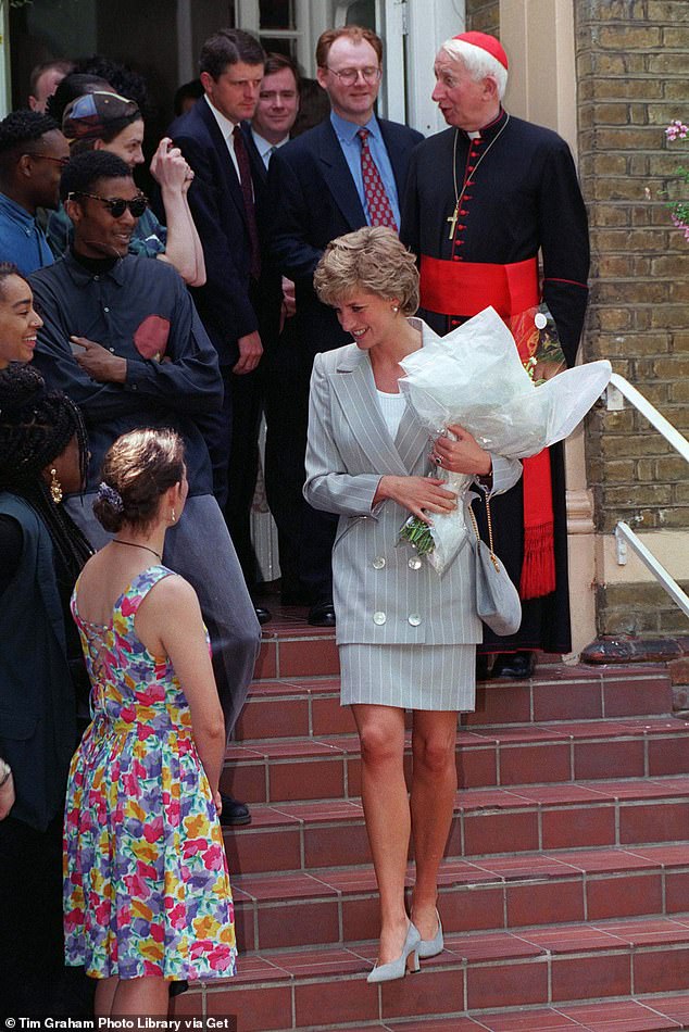 Meanwhile, the Princess of Wales also opened a branch of the youth charity in Willesden in the 1990s (pictured)