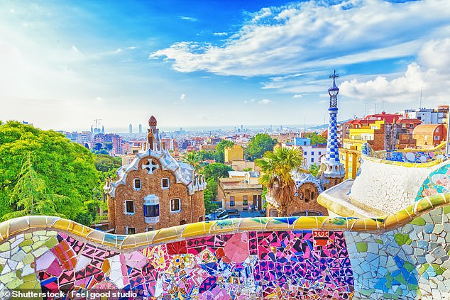 Which? found that Spain offered the cheapest getaways overall. Pictured is Barcelona's Park Guell