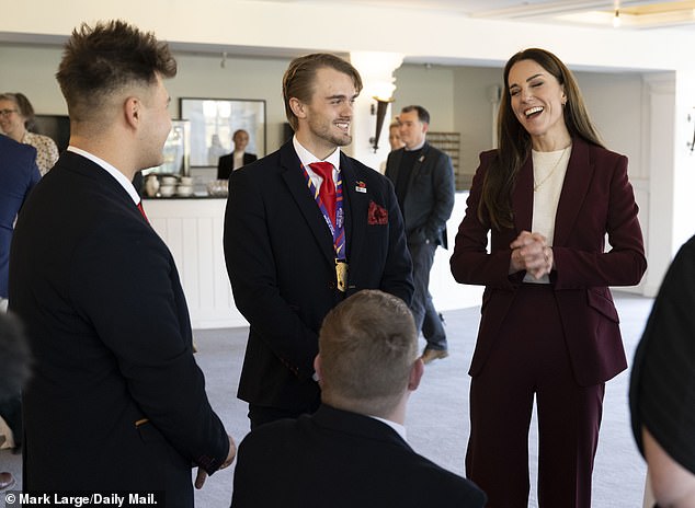 The Princess of Wales hosted a reception for the England Wheelchair Rugby League team in recognition of their success at the recent Rugby League World Cup at Hampton Court Palace.