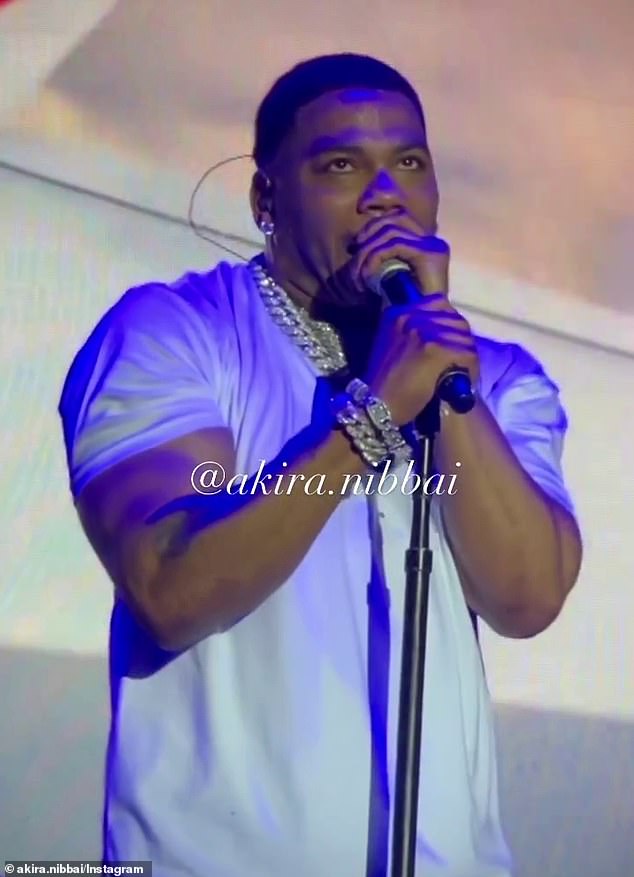 something there?  The 48-year-old Hot in Herre hitmaker took the stage at Juicy Fest to perform Over and Over with continuous eye-rolls on the back of his head.