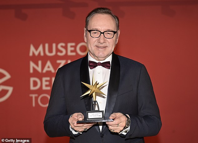 Wow!  It comes after Kevin thanked the Italian National Film Museum for having 'the balls' to receive him when he accepted the Stella della Mole (Lifetime Achievement) award.