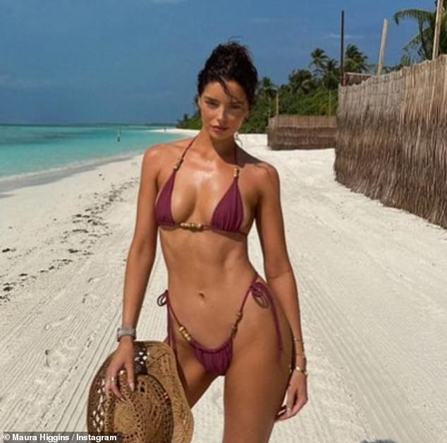 Beach babe: Her sensational Instagram snap comes just hours after the Irish stunner left fans swooning with another bikini pic while sunbathing on the beach