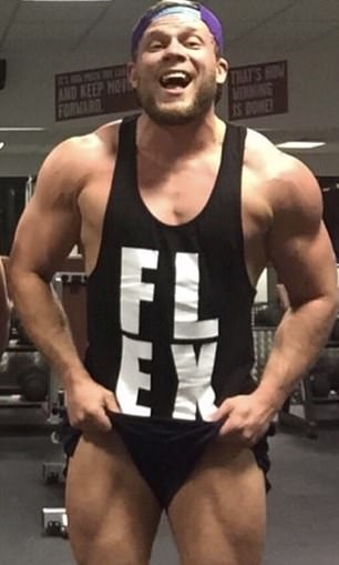 Personal trainer and author, James Smith (above), pictured in 2015 while on steroids