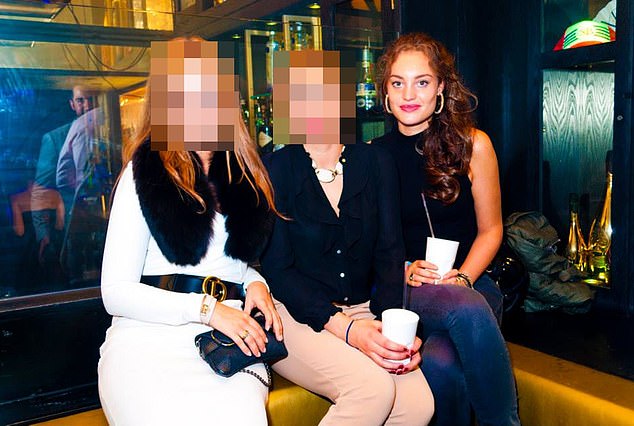 Constance Marten, pictured on the right, at the Mist Mag party in 2013 with two other women