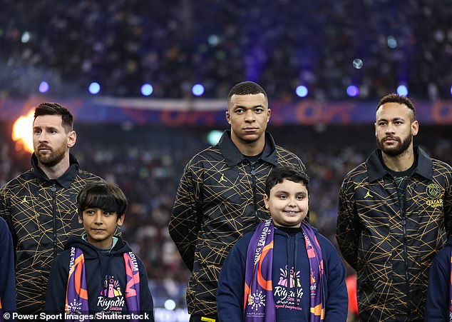 Lionel Messi (left), Kylian Mbappé (centre) and Neymar (right) starred in a star-studded friendly.