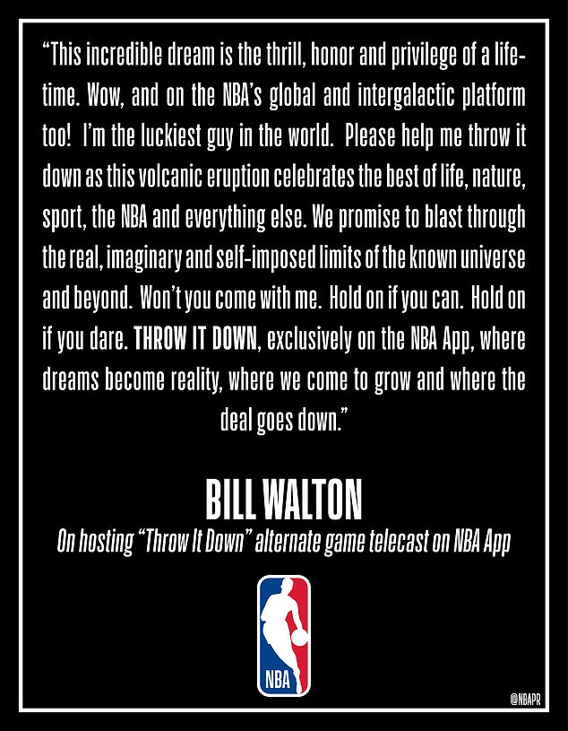 1674169439 881 NBA gives Bill Walton his own Manningcast style show on the