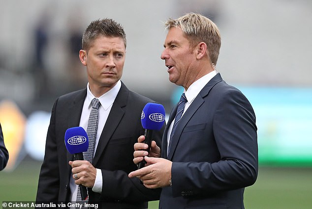 Clarke's six-figure commentator role could be in jeopardy after the video leaked, and the Board of Control for Cricket in India (BCCI) is now reviewing his position.  (He appears in his previous role as a Channel Nine commentator with the late Shane Warne in December 2016)