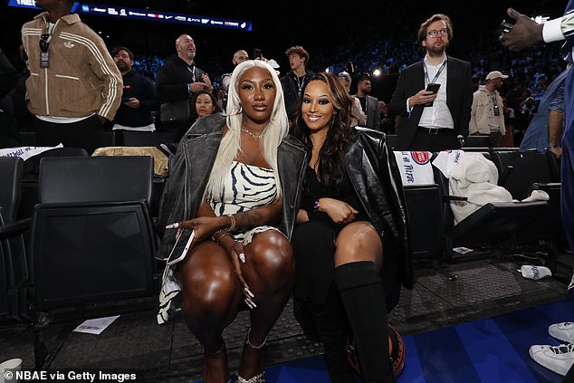 Singer Aya Nakamura (left) was glammed up for the NBA's annual trip to play in Europe.