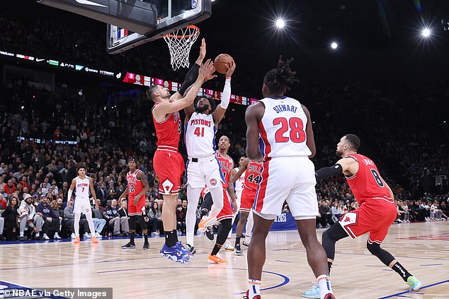 The struggling Detroit Pistons faced the Chicago Bulls at the Accor Arena in Paris.