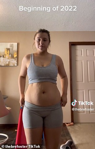 Then: Bre uploaded a video proudly showing off her postpartum transformation after having her second child, but she didn't expect the plethora of negative comments it sparked.