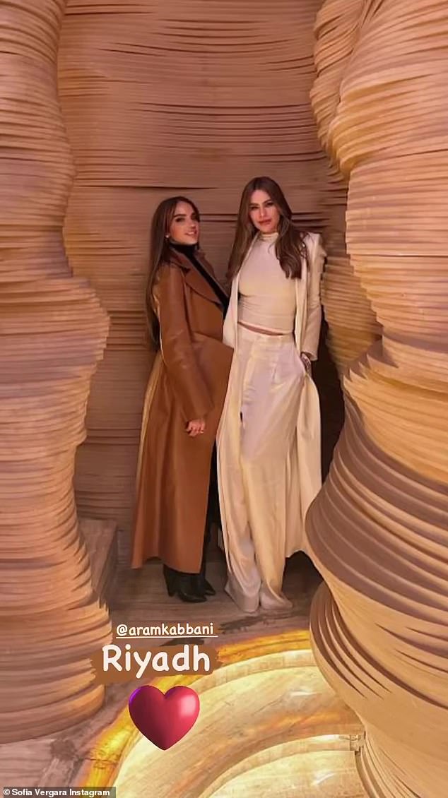 Making the rounds: The longtime model followed up with some images of herself touring the capital city with Aram Kabbani, who is one of the first and most popular hairstylists to come out of Saudi Arabia, according to Arab News