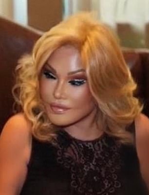 Instagram: The socialite, who has been nicknamed 'Catwoman' due to her catlike features, rocked a dramatic makeup look in the beloved post with her boyfriend