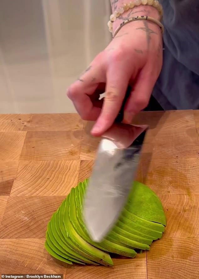 Demonstration: The budding chef took to social media to share a fast-paced video piecing together the popular kitchen.